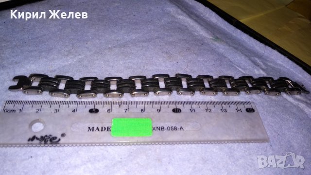 МОДНА АРТ УНИСЕКС ГРИВНА ЛЕГИРАНА НЕРЪЖДАЕМА СТОМАНА и СИЛИКОН ОТЛИЧНА 34324, снимка 2 - Гривни - 38950252