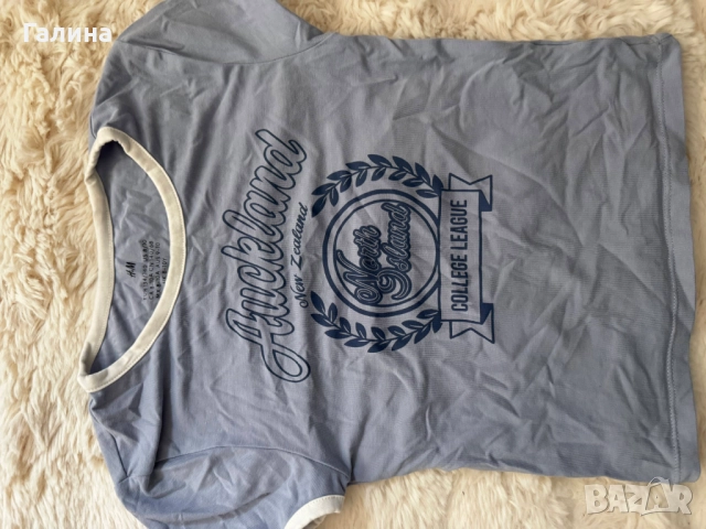 H&M тениска “Auckland College League”, размер 134/140