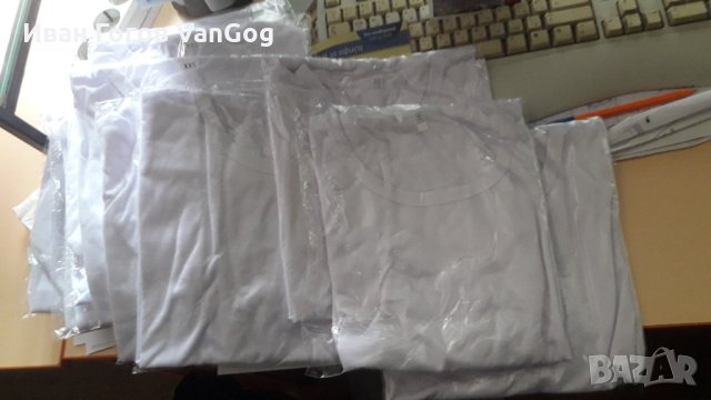 бели тениски за термо печат, снимка 1