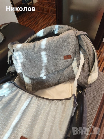 Комбинирана количка 3в1 LORELLI Premium POLAND MIA AIR LIGHT&DARK GREY, снимка 8 - Детски колички - 53105122