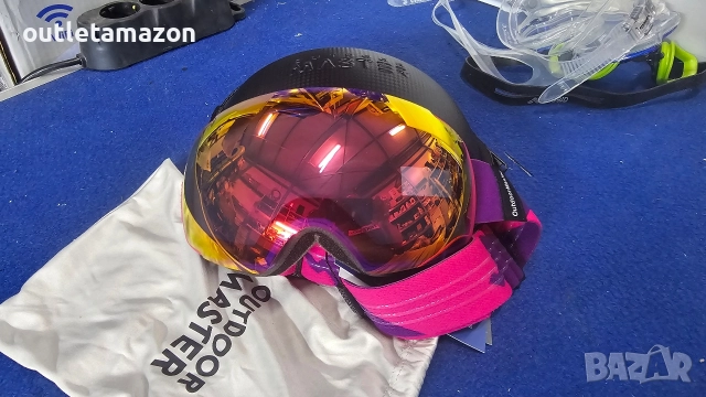 Ски очила OutdoorMaster PRO без рамка, розови 