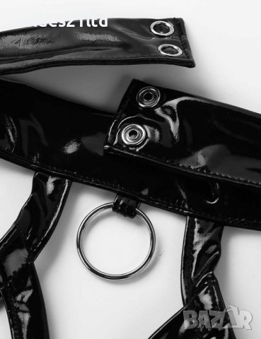 Еротичен секси кожен костюм в стил BDSM, снимка 3 - Бельо - 39435510