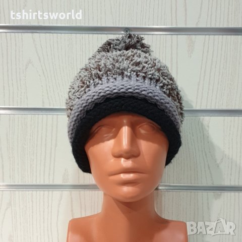 Нова зимна рошава шапка с пух/помпон, снимка 4 - Шапки - 35502463