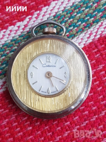 Швейцарски джобен часовник Criterion , снимка 2 - Дамски - 53187466