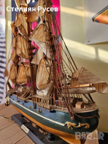 дървен макет на кораб титаник -цена 220 лв размер 80 на 65см височина, снимка 6 - Антикварни и старинни предмети - 43745899