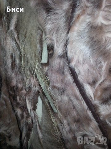 Палто-сребърна лисица,естествен косъм, снимка 7 - Палта, манта - 35374023