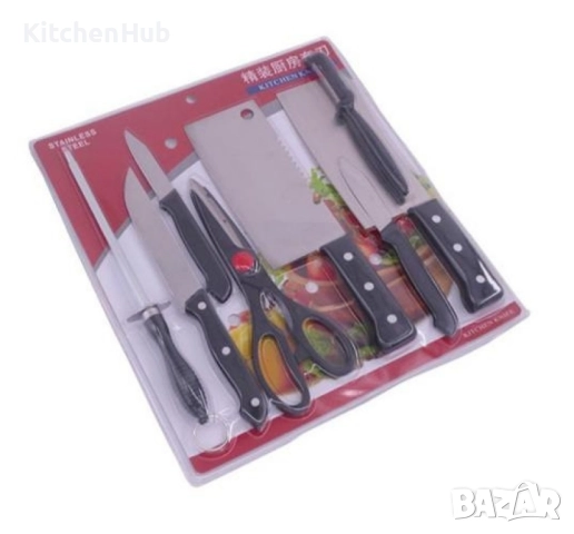 Комплект кухненски уреди от 8 части, снимка 9 - Прибори за хранене, готвене и сервиране - 52135649