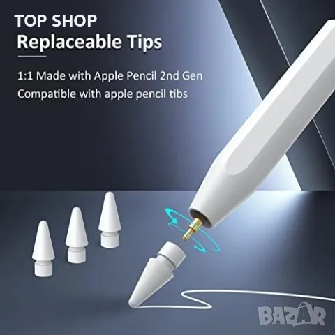 Нова Стилна химикалка за Apple iPad 2nd Gen Магнитно безжично зареждане, снимка 6 - Друга електроника - 49329362