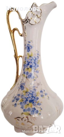 Кана с една дръжка розов порцелан H & C Czechoslovakia.