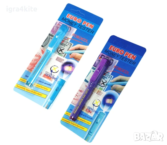 НА ЕДРО 2в1 Маркер за фалшиви пари | Писалка за евро банкноти с UV светлина, снимка 2 - Търговски представители и дистрибуция - 53412325