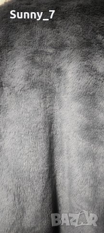Сиво пухкаво палто, снимка 5 - Палта, манта - 43641071