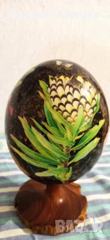 ръчно декорирано щраусово яйце, снимка 7 - Декорация за дома - 47334140