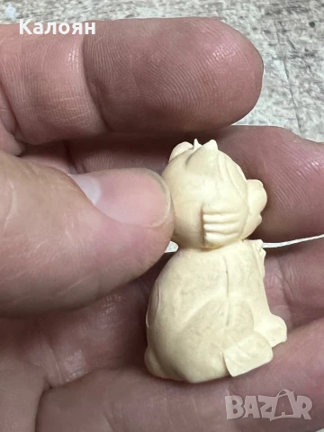 Играчка малка фигурка гумена на котка от ГДР, снимка 4 - Фигурки - 50558594