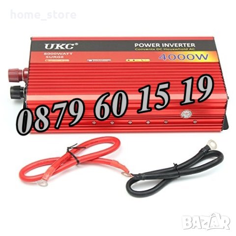 Инвертор за напрежение UKC 4000W 12V/24V, снимка 3 - Аксесоари и консумативи - 43179051