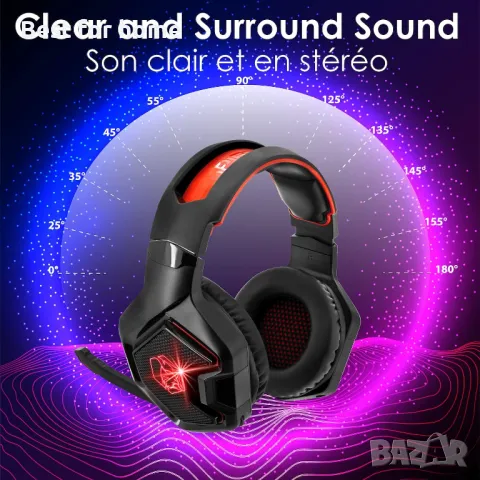 EMPIRE GAMING  геймърски слушалки с микрофон, снимка 3 - Слушалки и портативни колонки - 49385383