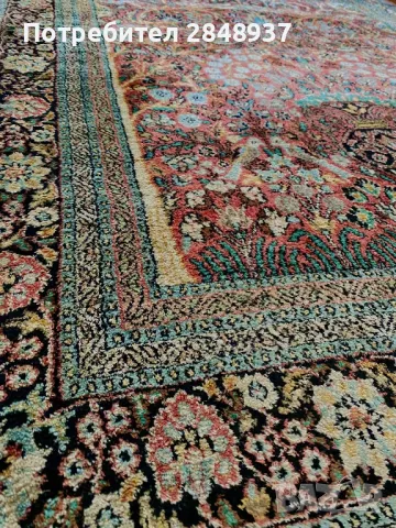 Копринен килим Кашмир , снимка 6 - Килими - 48844434