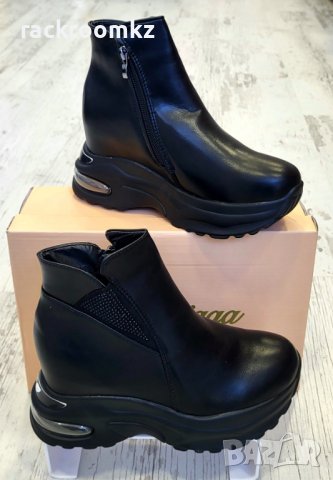 Спортно елегантни дамски боти на платформа ултра лек модел с топла подплата, снимка 2 - Дамски боти - 42976207