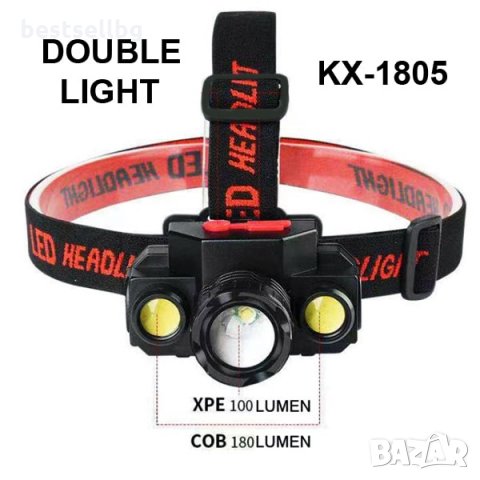 Акумулаторен челник лед фенер за глава бягане зарядно риболов планина, снимка 5 - Къмпинг осветление - 29017698