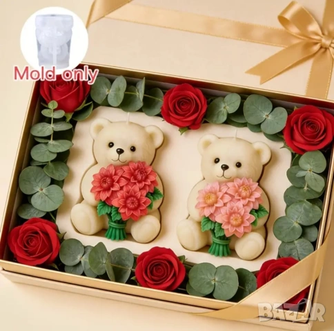 Молд мече с букет 