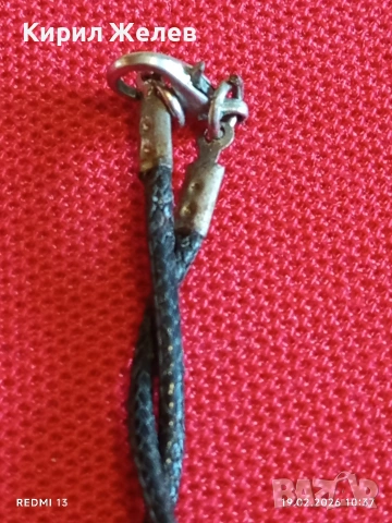 Колие с висулка Аметист и кожа много елегантен дизайн 51281, снимка 4 - Колиета, медальони, синджири - 53531876