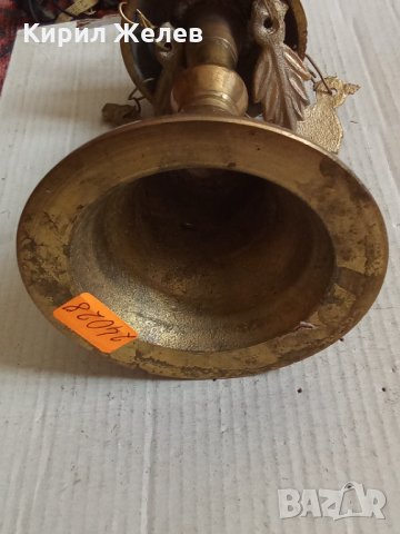 Свещник бронз стар 24028, снимка 5 - Декорация за дома - 33680346