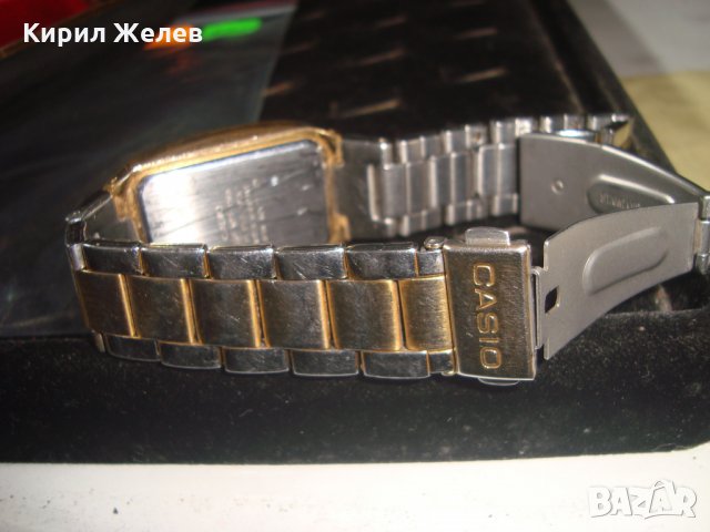 CASIO ОРИГИНАЛЕН ПОЗЛАТЕН ЯПОНСКИ ЧАСОВНИК РАБОТЕЩ с ОРИГИНАЛНАТА ВЕРИЖКА КАСИО и ЛУКС КУТИЯ 22351, снимка 5 - Мъжки - 32912112