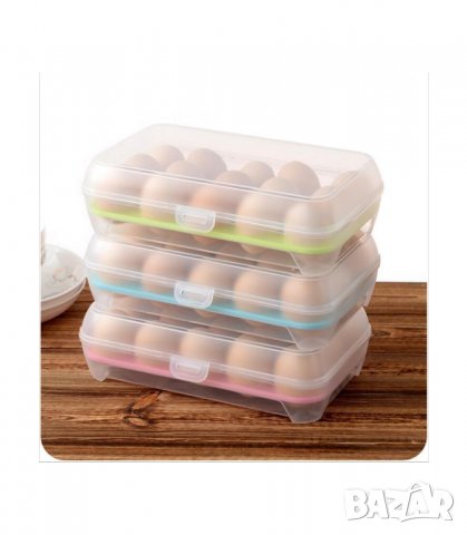 КУТИЯ ЗА 15 БРОЯ ЯЙЦА С ДРЪЖКА, снимка 2 - Други стоки за дома - 26899905