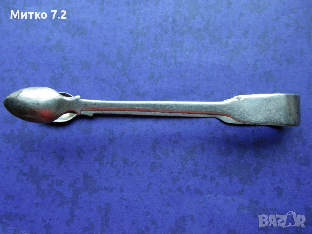 Сребърна щипка за захар, снимка 4 - Антикварни и старинни предмети - 28646620