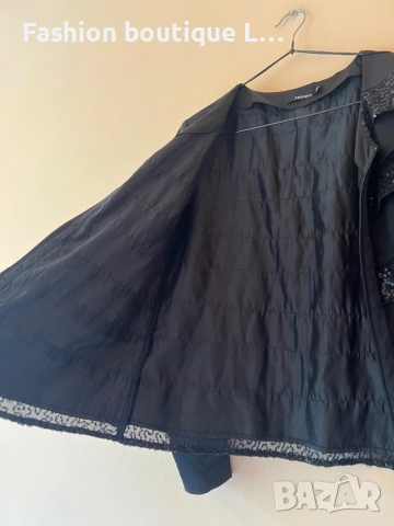 Черно есенно яке с пайети на райета 36 размер с цип отпред се закопчава 🖤🖤🖤🖤🖤🖤🖤🖤, снимка 7 - Якета - 51921379