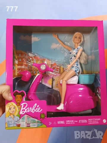 кукла Barbie Барби скутер, снимка 3 - Кукли - 44078435