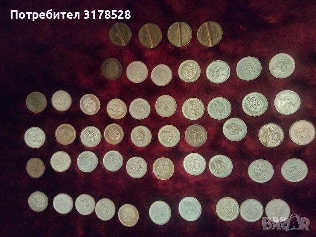 Стари телефонни жетони, снимка 5 - Нумизматика и бонистика - 43201804