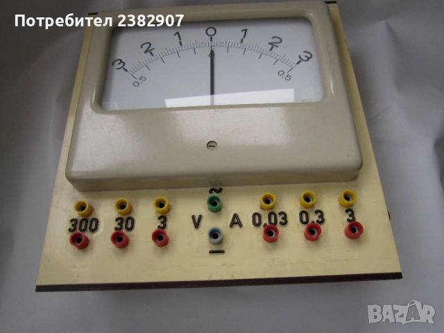 Мултиметър LEYBOLD, руски волтметър за ~,= напрежение., снимка 2 - Друга електроника - 53298053