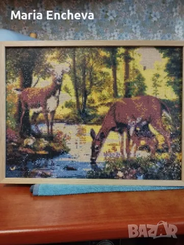 диамантен гоблен готов, с рамка