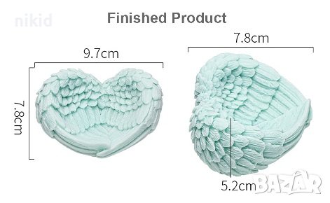 3D Огромни ангелски крила криле силиконов молд форма калъп гипс сапун калъп торта, снимка 3 - Форми - 38010463