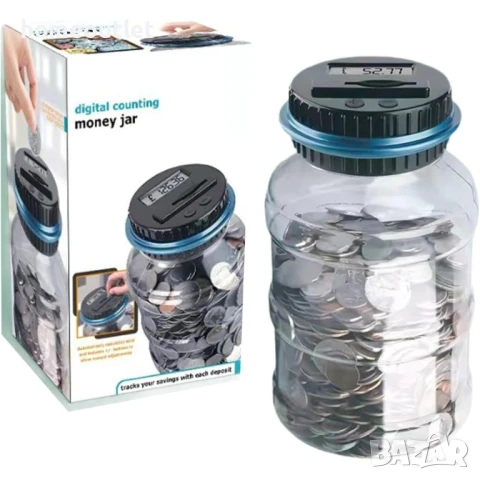 БЕЗПЛАТНА ДОСТАВКА Касичка с голям обем и дигитален брояч J015KUS6NAR 