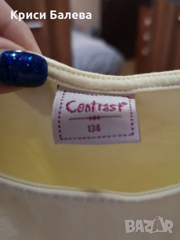 Детска рокля Contrast и горнище с дълъг ръкав 128 см /7г , снимка 3 - Детски рокли и поли - 27978591