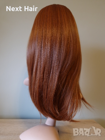 Светло кафява  перука с бретон средна дължина, снимка 6 - Аксесоари за коса - 44667955