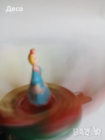Стара руска ламаринена играчка Фея в цвете,спинер, пумпал., снимка 6 - Колекции - 51171355
