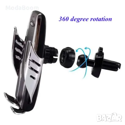 Поставка за телефон с вградено безжично зарядно за кола Smart sensor s6, снимка 6 - Безжични зарядни - 48064041