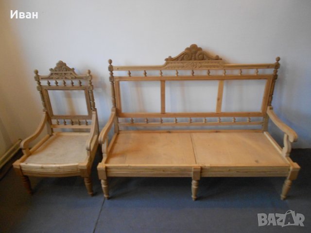 Диван с шест стола, снимка 2 - Столове - 27479600