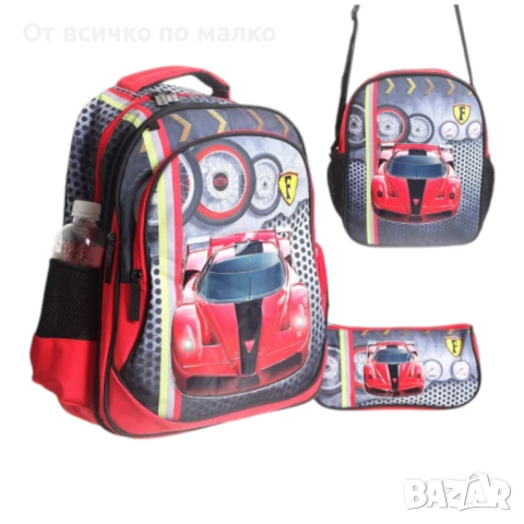 ✨Ученическа раница с несесер и термо чанта, светеща, снимка 1