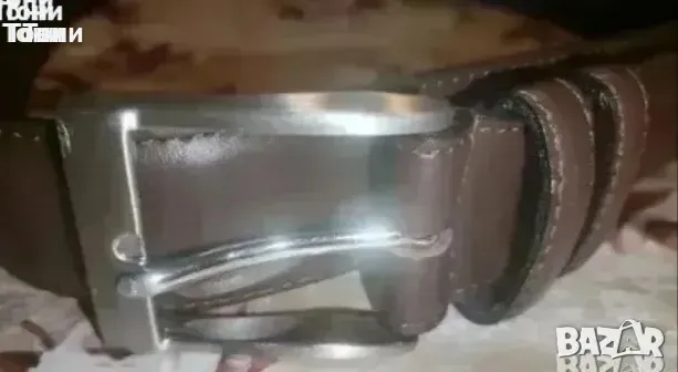 Нов Мъжки Колан Изцяло от Естествена Кожа Кафяв 130см., снимка 6 - Колани - 47541029