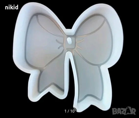 Едра дълбока пандела панделка силиконов молд форма фондан смола шоколад гипс свещ