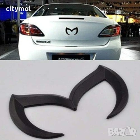 Матово черно спортно метално зло „M“ багажника на Mazda, снимка 2 - Аксесоари и консумативи - 50884471