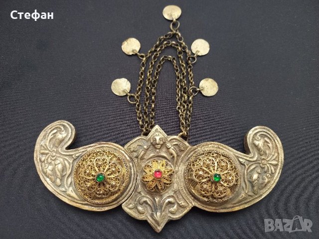 Пафти Сребърни Филигран Позлата Носия, снимка 2 - Антикварни и старинни предмети - 43923556