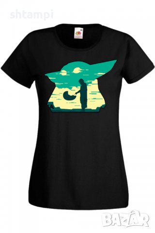 Дамска тениска Star Wars mandalorian baby yoda 1,Филм,Игра,superhero,Изненада,Подарък,Повод,, снимка 2 - Тениски - 37731813