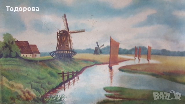 Стара картина от началото на миналия век., снимка 2 - Антикварни и старинни предмети - 27600125