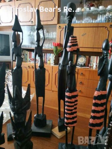 Автентични Африкански Статуетки От Абанос 9бр, снимка 5 - Статуетки - 28042685