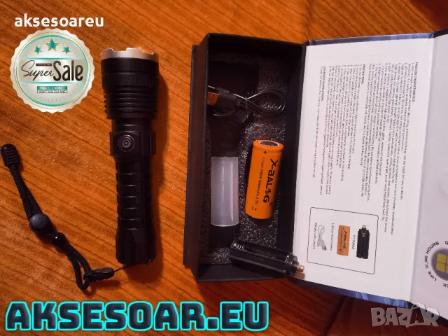 Нов мощен Висококачествен Акумулаторен телескопичен фар с възможност мащабиране водоустойчив работен, снимка 15 - Зимни спортове - 48785500