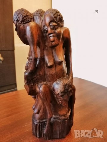 Африканска статуетка от екзотично дърво, снимка 7 - Статуетки - 39532071